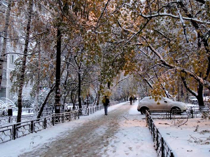 Image result for первый снег в Москве 2017 г