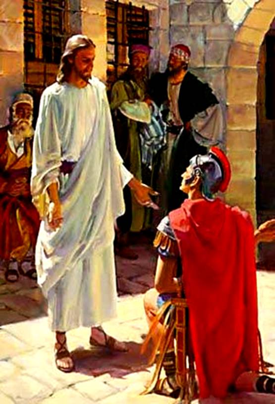 The centurion replied, "Lord, I do not deserve to have you come ...