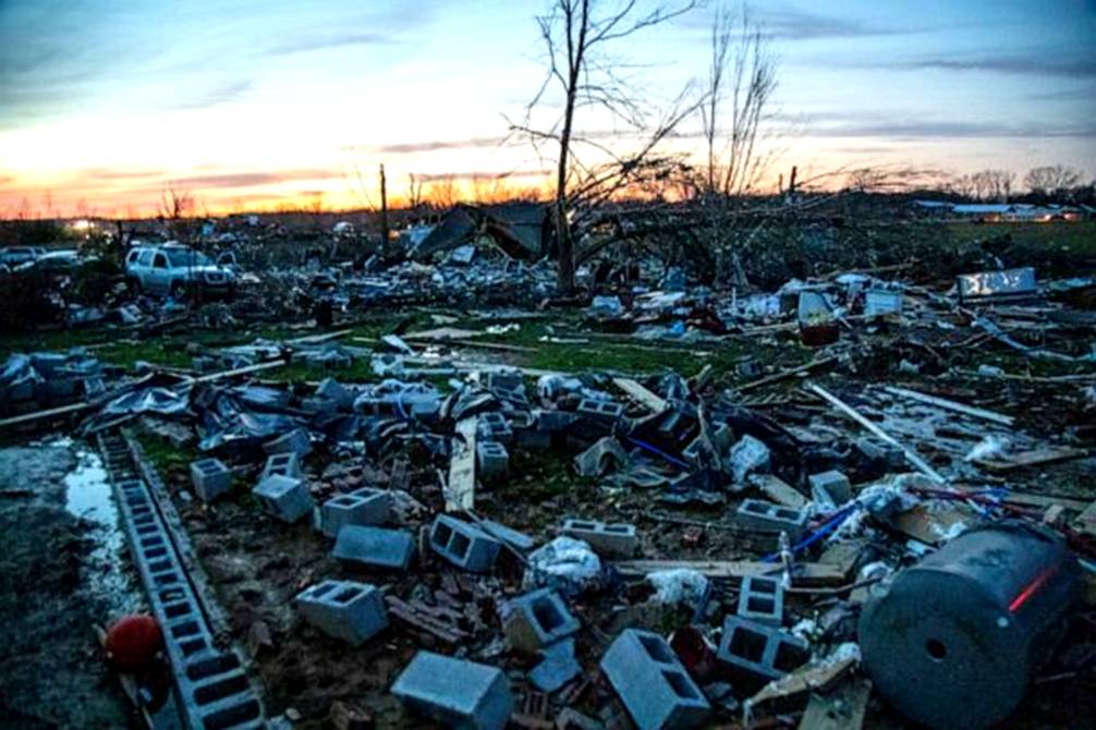 PHOTO: Debris is seen after a deadly tornado destroyed homes, March 3, 2020, in Cookeville, Tenn. (Jason Whitman/Image of Sport via Newscom)