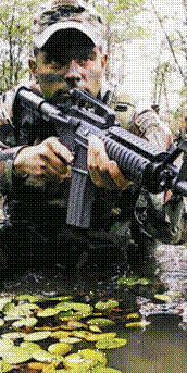 Georgia Southern Army ROTC eagle battalion pictures of professional Ranger Special forces  now Army officer.  ROTC cadets are now all scholarship winners.  M4 gun used.  