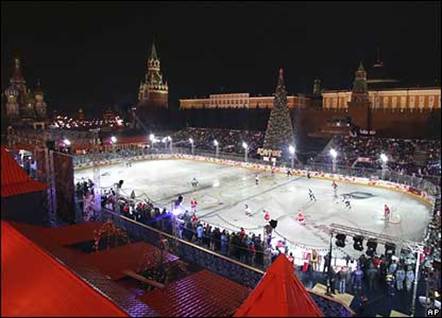 Хоккейный матч на Красной площади