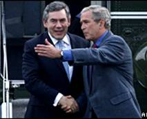 Джордж Буш встретил Гордон Брауна