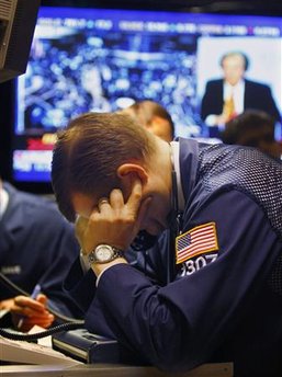 Traders work on the floor of the New York Stock Exchange September ...