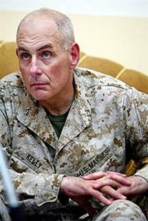 US Marine Major General John Kelly attends a meeting before ...