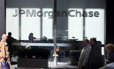 The JP Morgan Chase headquarters in New York is seen in March ...