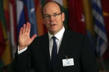 Prince Albert II of Monaco attends the annual luncheon during ...