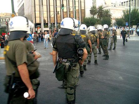 Greek Riot Police by Mark A. Miller.