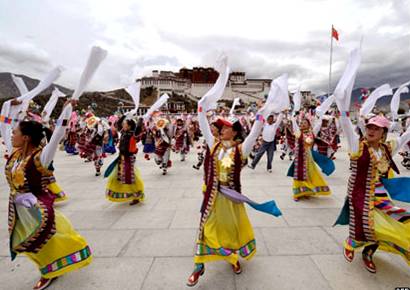 В Тибете готовятся к встрече Олимпийского огня