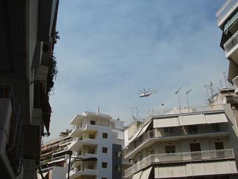 Fire Helicopter over Athens by Falling Coyote.