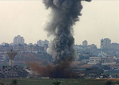 Сектор Газа после авиаудара ВВС Израиля
