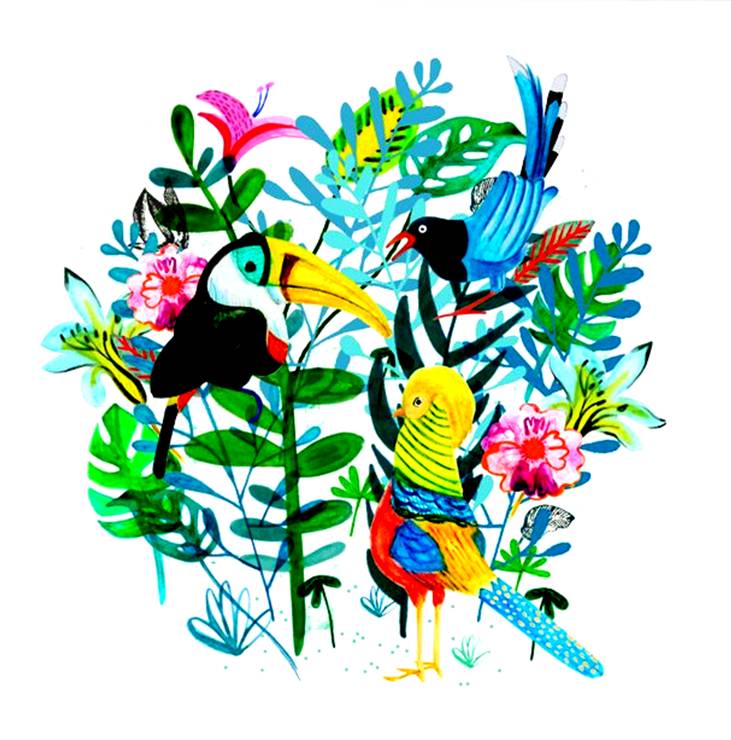 Exotic Birds Canvas Print by emmajayne | Society6