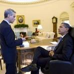 In this handout from the White House, U.S. President Barack Obama (R) talks with White House Chief of Staff Rahm Emanuel in the Oval Office of the White House in the morning January 21, 2009 in Washington, DC.  (Pete Souza, White House via Getty Images)