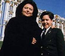 H.I.H. George Mikhailovitch, Tsarevitch and Grand Duke of Russia, with his mother, 1992