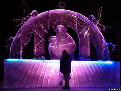 Ледяная скульптура в Красноярске