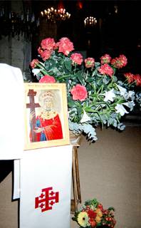 Икона св. Елены - подарок православных храму St-Leu-St-Gilles