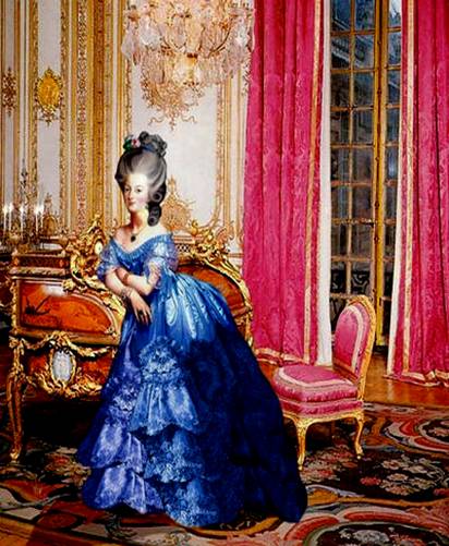 Marie-Antoinette dans le bureau du Roi by lilidebretagne.