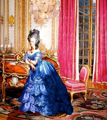 Marie-Antoinette dans le bureau du Roi by lilidebretagne.